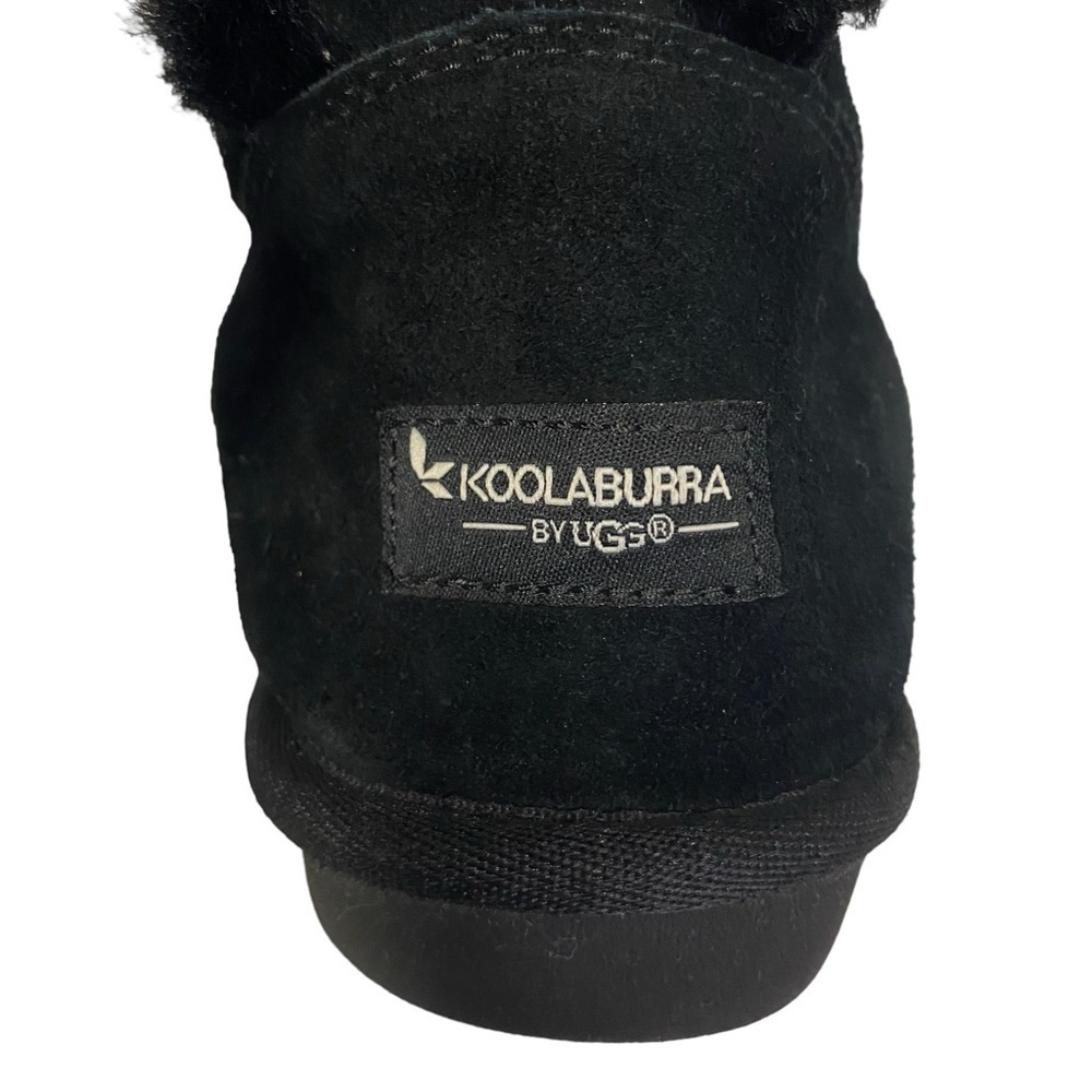 Koolaburra by UGG Women's Jaelyn Mini Black Suede Fur Boots Size 10 - Picture 13 of 16